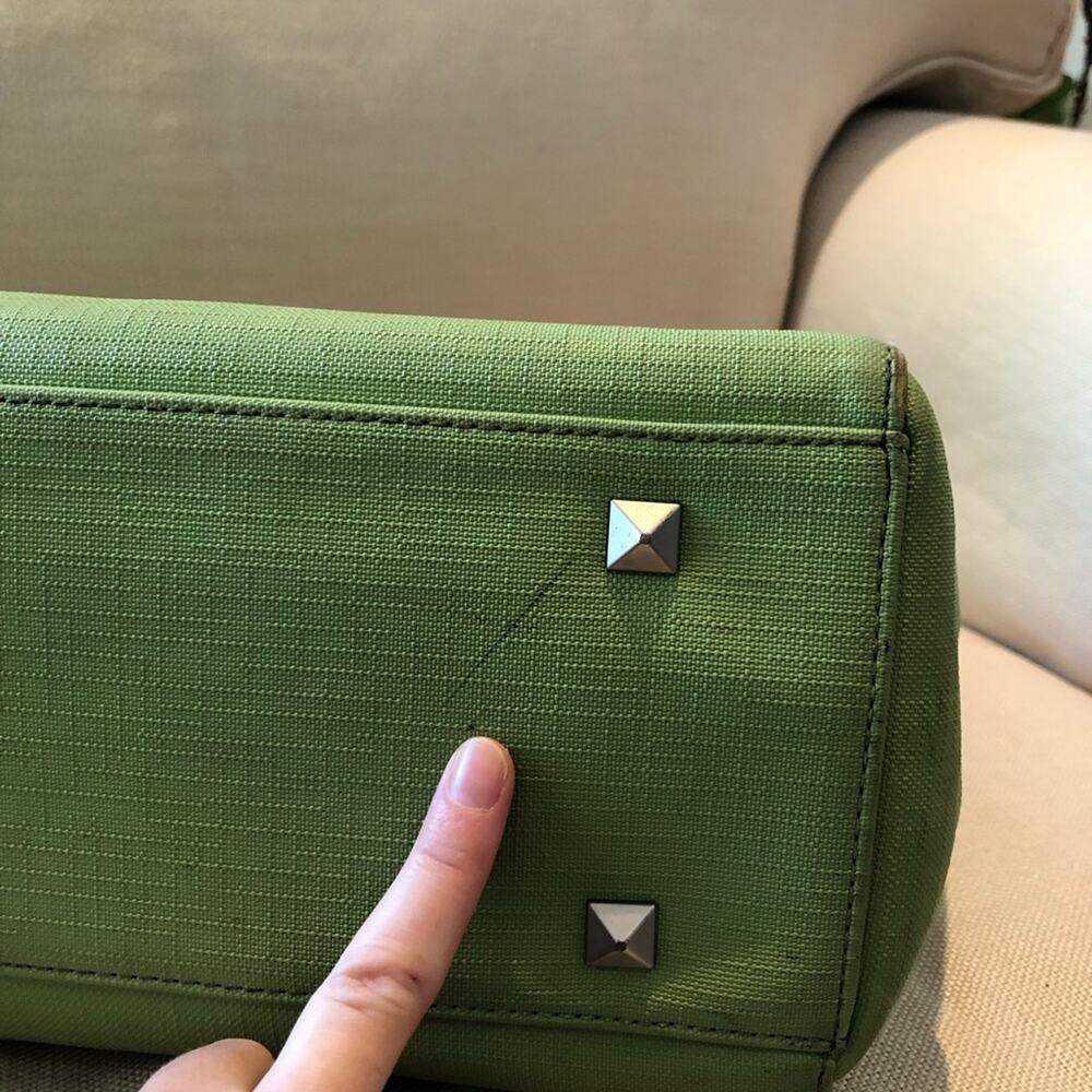 Dagne Dover Lime Green Signature Tote Bag - Picture 14 of 16
